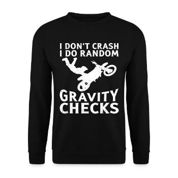 Motorcycle Motorcyclist Men Motorcycle - Unisex Sweatshirt - black - Front - Alina (178cm) & Michal (187cm)