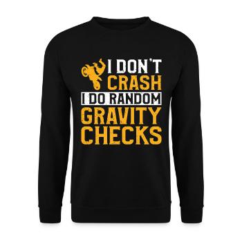 Motorcycle Motorcyclist Men Motorcycle - Unisex Sweatshirt - black - Front - Alina (178cm) & Michal (187cm)