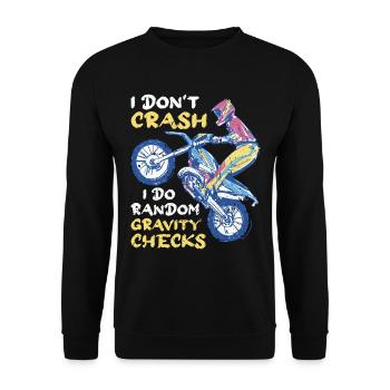 Motorcycle Motorcyclist Men Motorcycle - Unisex Sweatshirt - black - Front - Alina (178cm) & Michal (187cm)
