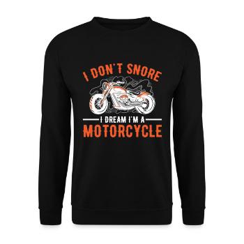 Motorcycle Motorcyclist Men Motorcycle - Unisex Sweatshirt - black - Front - Alina (178cm) & Michal (187cm)