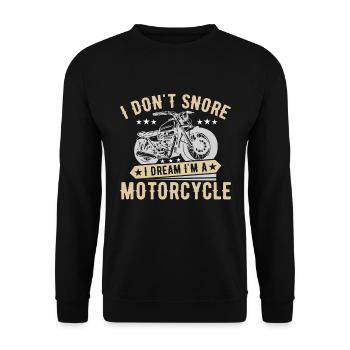 Motorcycle Motorcyclist Men Motorcycle - Unisex Sweatshirt - black - Front - Alina (178cm) & Michal (187cm)