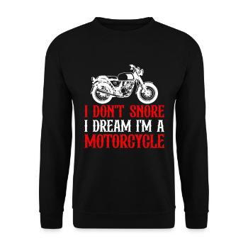 Motorcycle Motorcyclist Men Motorcycle - Unisex Sweatshirt - black - Front - Alina (178cm) & Michal (187cm)