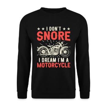 Motorcycle Motorcyclist Men Motorcycle - Unisex Sweatshirt - black - Front - Alina (178cm) & Michal (187cm)