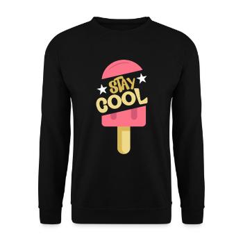 Glace d’été Popsicle Drôle Crème Glacée Plage Pool Party - Sweat-shirt Unisexe - noir - Devant - Alina (178cm) & Michal (187cm)