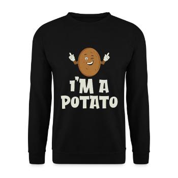 Funny potato costume potato - Unisex Sweatshirt - black - Front - Alina (178cm) & Michal (187cm)