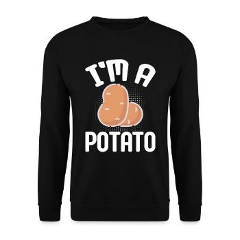 Funny potato costume potato - Unisex Sweatshirt - black - Front - Alina (178cm) & Michal (187cm)