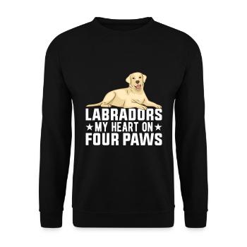 Propriétaire d’un labrador retriever américain Papa de laboratoire noir - Sweat-shirt Unisexe - noir - Devant - Alina (178cm) & Michal (187cm)