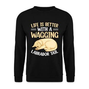 Propriétaire d’un labrador retriever américain Papa de laboratoire noir - Sweat-shirt Unisexe - noir - Devant - Alina (178cm) & Michal (187cm)