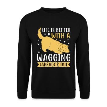 Propriétaire d’un labrador retriever américain Papa de laboratoire noir - Sweat-shirt Unisexe - noir - Devant - Alina (178cm) & Michal (187cm)