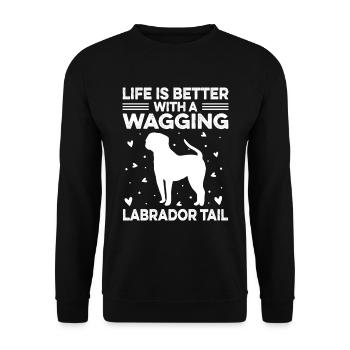 Propriétaire d’un labrador retriever américain Papa de laboratoire noir - Sweat-shirt Unisexe - noir - Devant - Alina (178cm) & Michal (187cm)