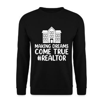 Real Estate Agents Real Estate Agents - Unisex Sweatshirt - black - Front - Alina (178cm) & Michal (187cm)