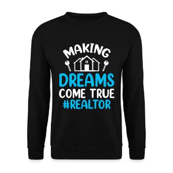 Real Estate Agents Real Estate Agents - Unisex Sweatshirt - black - Front - Alina (178cm) & Michal (187cm)