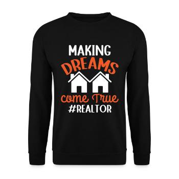 Real Estate Agents Real Estate Agents - Unisex Sweatshirt - black - Front - Alina (178cm) & Michal (187cm)