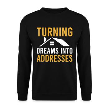 Real Estate Agents Real Estate Agents - Unisex Sweatshirt - black - Front - Alina (178cm) & Michal (187cm)