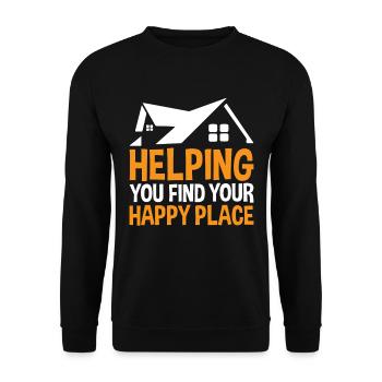 Real Estate Agents Real Estate Agents - Unisex Sweatshirt - black - Front - Alina (178cm) & Michal (187cm)