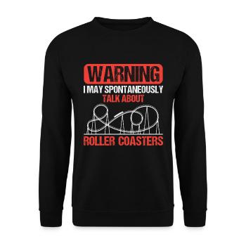 Roller Coaster Track Roller Coaster Lovers Völker - Unisex Sweatshirt - black - Front - Alina (178cm) & Michal (187cm)