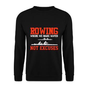 Rowing Team for Coxswain Lover Coastal Rowing - Unisex Sweatshirt - black - Front - Alina (178cm) & Michal (187cm)