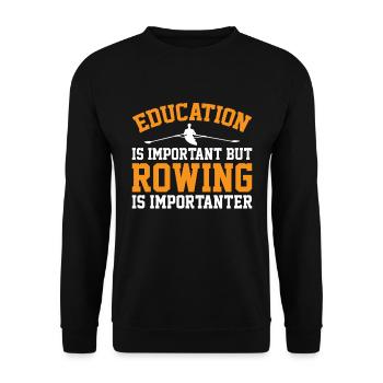 Rowing Team for Coxswain Lover Coastal Rowing - Unisex Sweatshirt - black - Front - Alina (178cm) & Michal (187cm)