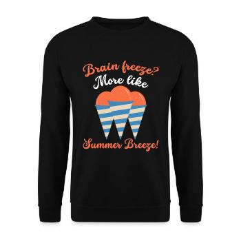Schneekegel Eis Eis Am Stiel Cream Beach - Unisex Pullover - Schwarz - Vorne - Alina (178cm) & Michal (187cm)