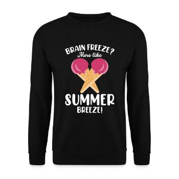 Schneekegel Eis Eis Am Stiel Cream Beach - Unisex Pullover - Schwarz - Vorne - Alina (178cm) & Michal (187cm)
