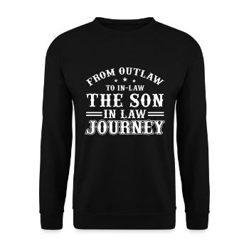 Fils préféré : père, mère, belle-mère - Sweat-shirt Unisexe - noir - Devant - Alina (178cm) & Michal (187cm)