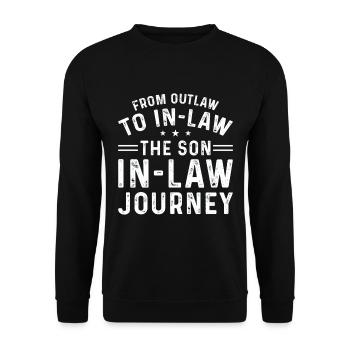 Fils préféré : père, mère, belle-mère - Sweat-shirt Unisexe - noir - Devant - Alina (178cm) & Michal (187cm)