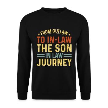 Fils préféré : père, mère, belle-mère - Sweat-shirt Unisexe - noir - Devant - Alina (178cm) & Michal (187cm)