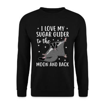 Sugar glider - Unisex Sweatshirt - black - Front - Alina (178cm) & Michal (187cm)
