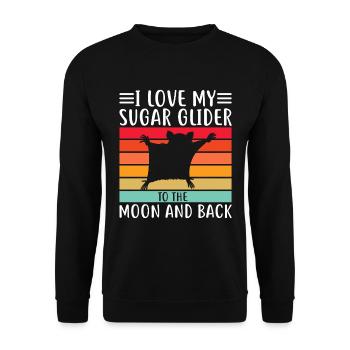 Sugar glider - Unisex Sweatshirt - black - Front - Alina (178cm) & Michal (187cm)