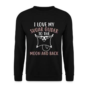 Sugar glider - Unisex Sweatshirt - black - Front - Alina (178cm) & Michal (187cm)