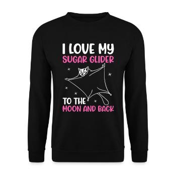 Sugar glider - Unisex Sweatshirt - black - Front - Alina (178cm) & Michal (187cm)