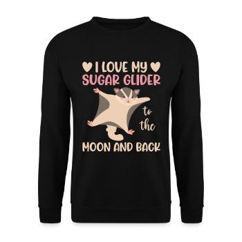 Sugar glider - Unisex Sweatshirt - black - Front - Alina (178cm) & Michal (187cm)