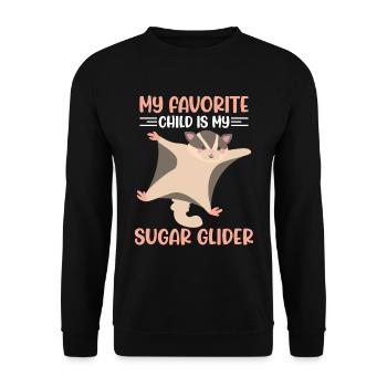 Sugar glider - Unisex Sweatshirt - black - Front - Alina (178cm) & Michal (187cm)