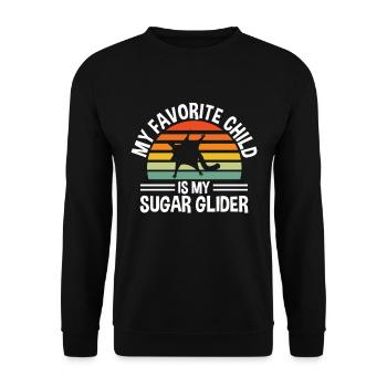 Sugar glider - Unisex Sweatshirt - black - Front - Alina (178cm) & Michal (187cm)