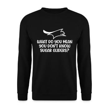Sugar glider - Unisex Sweatshirt - black - Front - Alina (178cm) & Michal (187cm)