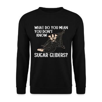 Sugar glider - Unisex Sweatshirt - black - Front - Alina (178cm) & Michal (187cm)