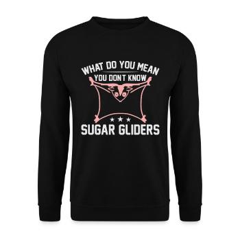 Sugar glider - Unisex Sweatshirt - black - Front - Alina (178cm) & Michal (187cm)