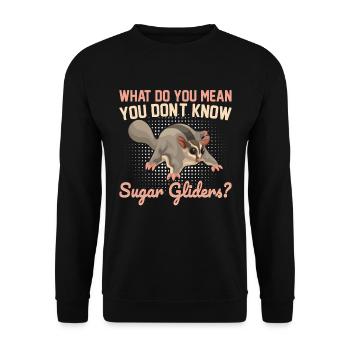 Sugar glider - Unisex Sweatshirt - black - Front - Alina (178cm) & Michal (187cm)