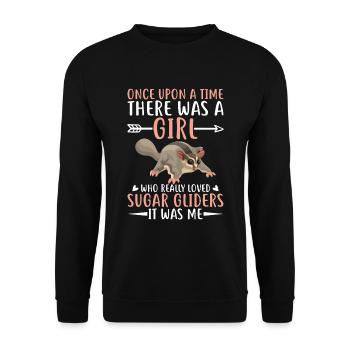 Sugar glider - Unisex Sweatshirt - black - Front - Alina (178cm) & Michal (187cm)
