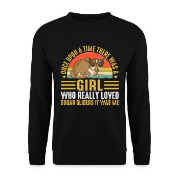 Sugar glider - Unisex Sweatshirt - black - Front - Alina (178cm) & Michal (187cm)
