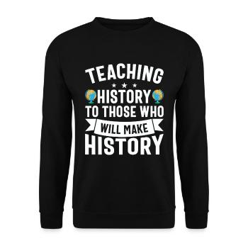 Appréciation du professeur d’histoire Cours d’histoire - Sweat-shirt Unisexe - noir - Devant - Alina (178cm) & Michal (187cm)