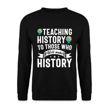 Appréciation du professeur d’histoire Cours d’histoire - Sweat-shirt Unisexe - noir - Devant - Alina (178cm) & Michal (187cm)