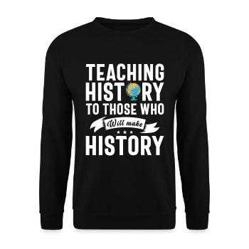 Appréciation du professeur d’histoire Cours d’histoire - Sweat-shirt Unisexe - noir - Devant - Alina (178cm) & Michal (187cm)