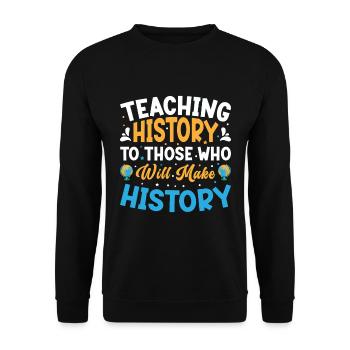 Appréciation du professeur d’histoire Cours d’histoire - Sweat-shirt Unisexe - noir - Devant - Alina (178cm) & Michal (187cm)