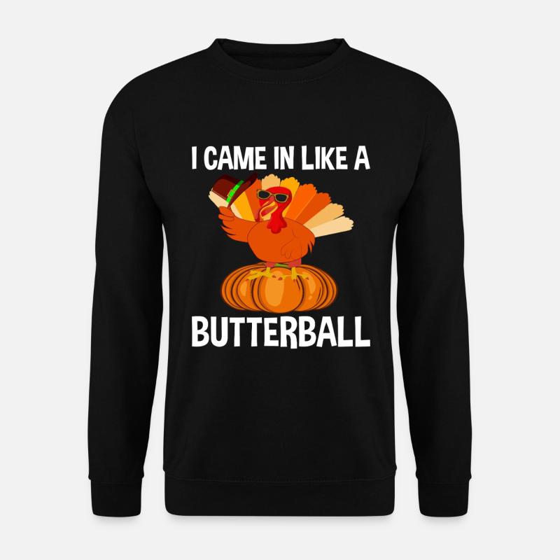 Trruthahn Thanksgiving Lustig Design - Unisex Pullover - Schwarz