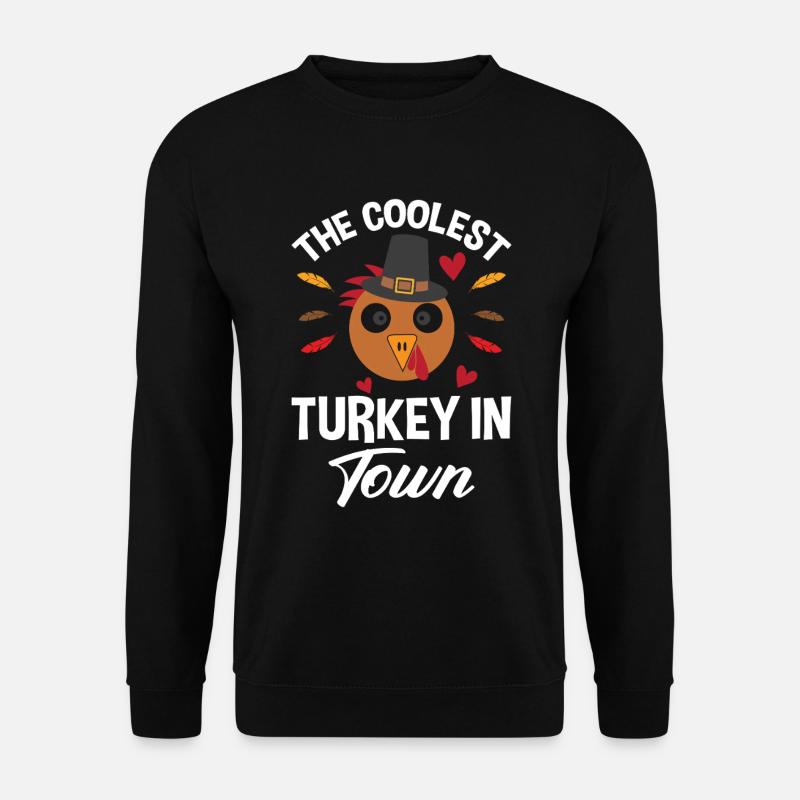 Trruthahn Thanksgiving Lustig Design - Unisex Pullover - Schwarz