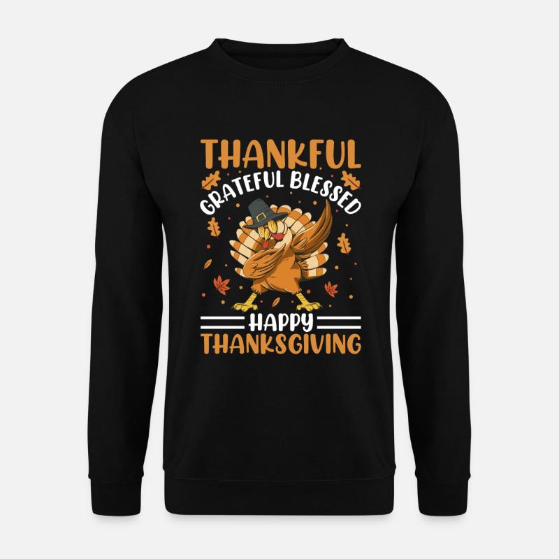 Trruthahn Thanksgiving Funny Design - Unisex Sweatshirt - black