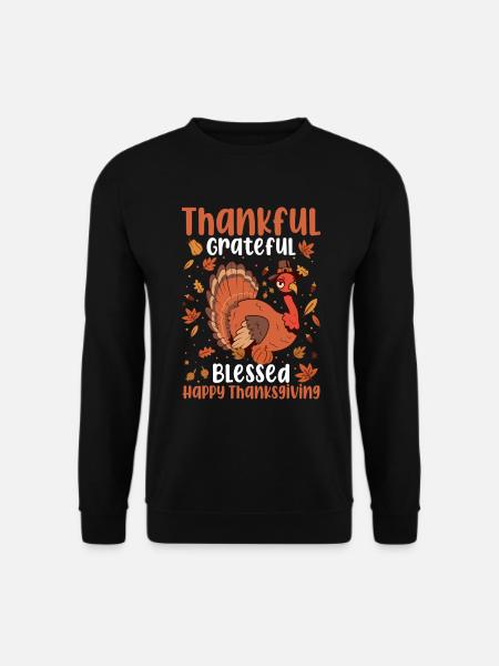 Trruthahn Thanksgiving Funny Design - Unisex Sweatshirt - black