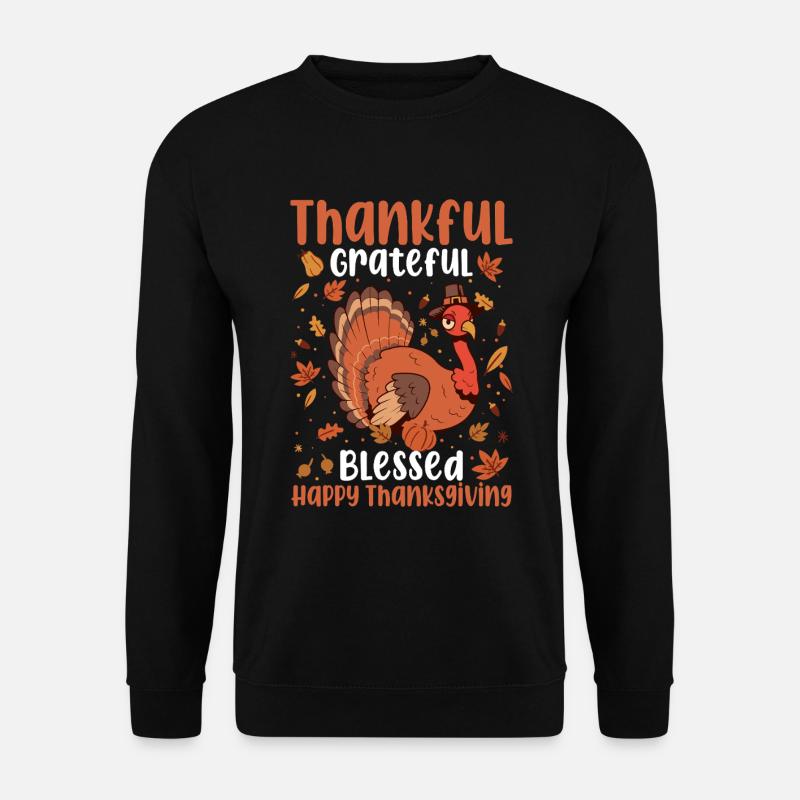Trruthahn Thanksgiving Funny Design - Unisex Sweatshirt - black