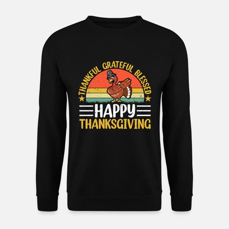 Trruthahn Thanksgiving Funny Design - Unisex Sweatshirt - black